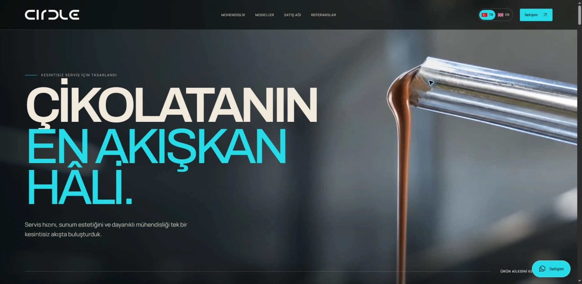 Circle Teknoloji web sitesinin ana sayfa ekran görüntüsü